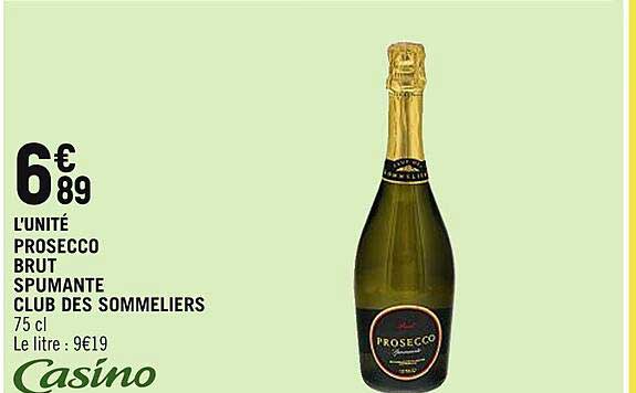 Prosecco Brut Spumante Club Des Sommeliers