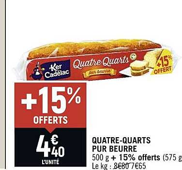 quatre-quarts pur beurre