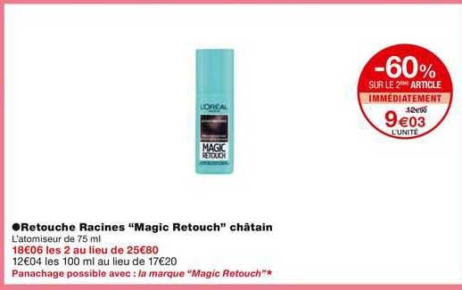 retouche racines "magic retouch" châtain