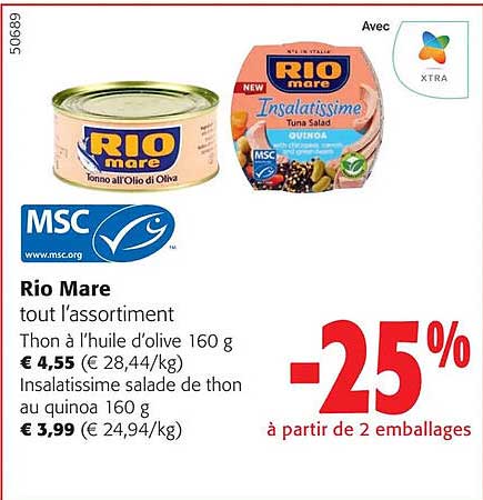 rio mare tout l'assortiment thon à l'huile d'olive insalatissime salade de thon au quinoa
