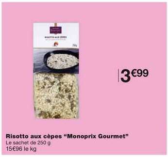 Risotto Aux Cèpes "monoprix Gourmet"