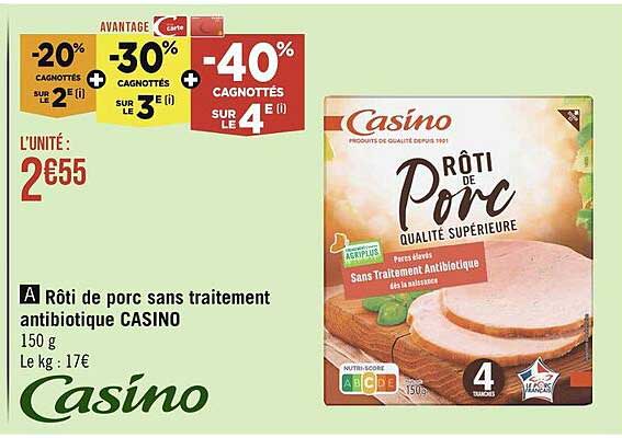rôti de porc sans traitement antibiotique casino