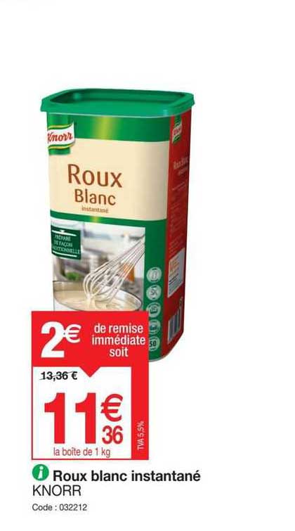 roux blanc instantané knorr