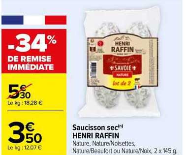 saucisson sec henri raffin