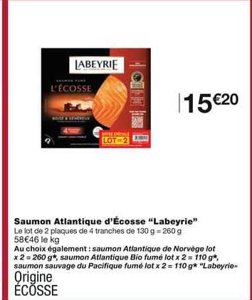 saumon atlantique d'écosse "labeyrie"