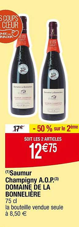 saumur champigny a.o.p. domaine de la bonnelière