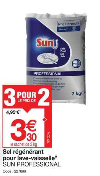 sel régénérant pour lave-vaisselle sunprofessional