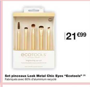 set pinceaux look metal chic eyes "ecotools"