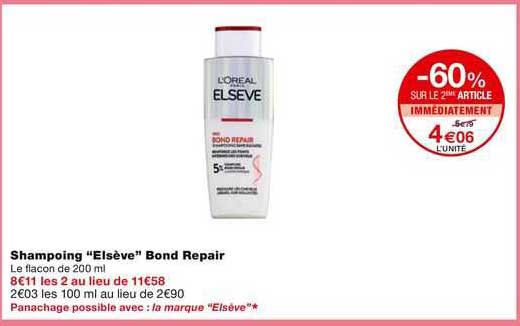 shampoing "elsève" bond repair