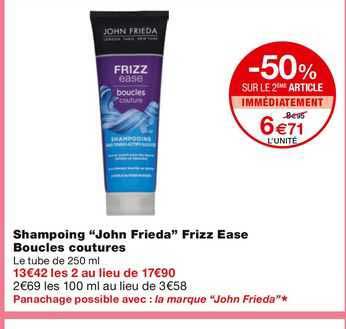 shampoing "john frieda" frizz ease boucles coutures
