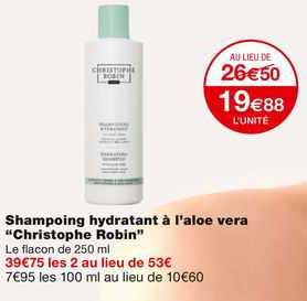 shampoing hydratant à l'aloe vera "christophe robin"