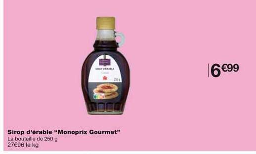 Sirop D'érable "monoprix Gourmet"