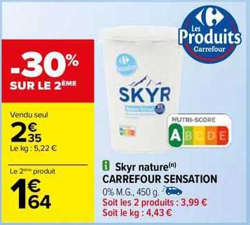 Skyr Nature Carrefour Sensation