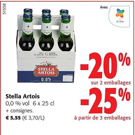 stella artois 0.0% vol 6 x 25 cl