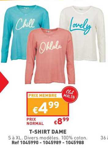 t-shirt dame