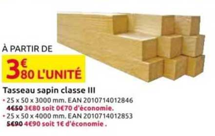 tasseau sapin classe III