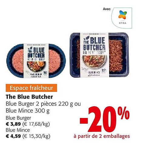 the blue butcher blue burger 2 pièces ou blue mince blue burger