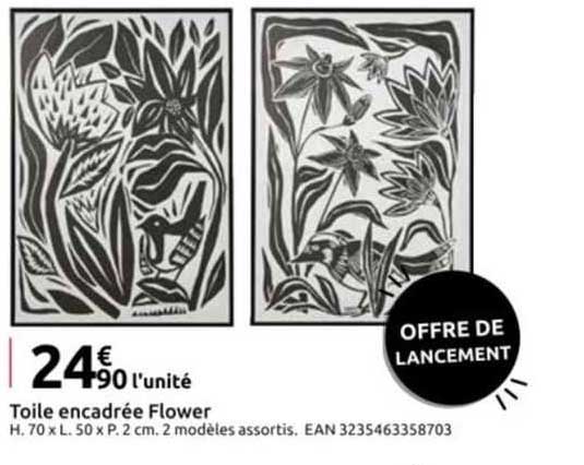 toile encadrée flower