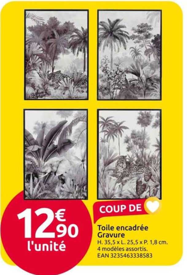 toile encadrée gravure