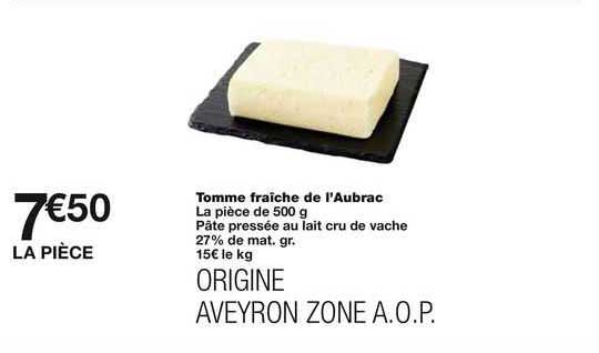 tomme fraîche de l'aubrac