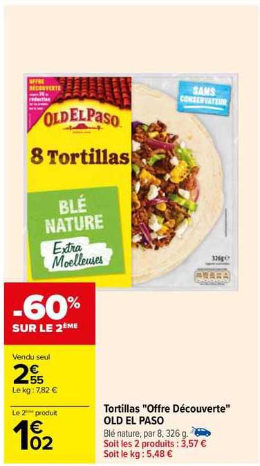 Tortillas "offre Découverte" Old El Paso