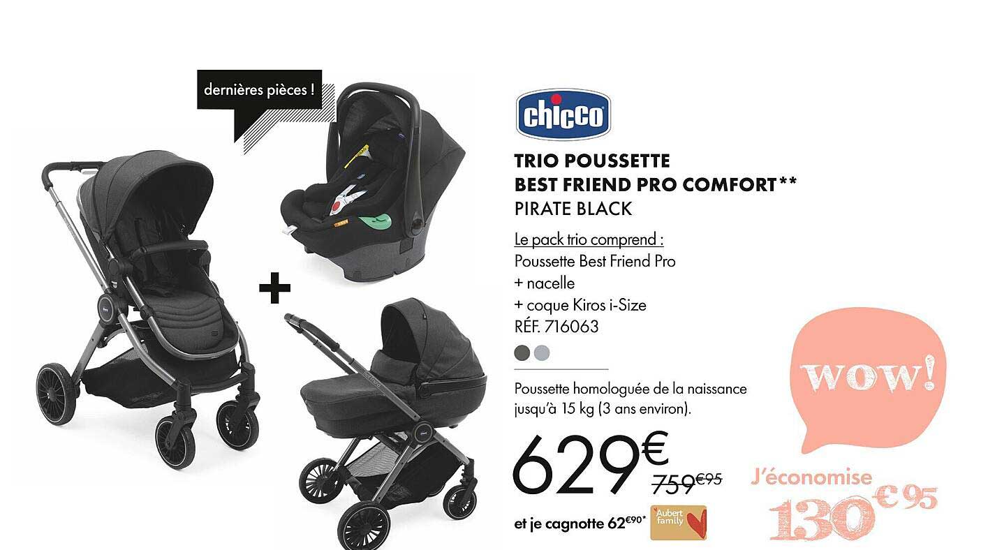trio poussette best friend pro comfort chicco