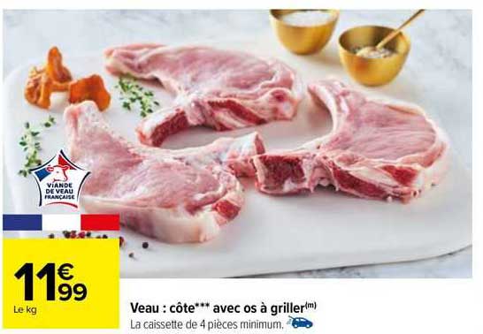 Veau: Côte Avec Os à Griller