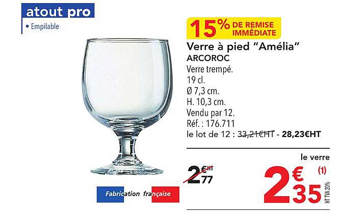 verre à pied "amélia" arcoroc