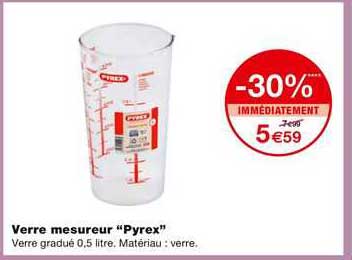 verre mesureur "pyrex"