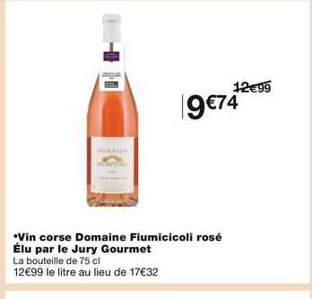 vin corse domaien fiumicicoli rosé élu par le jury gourmet