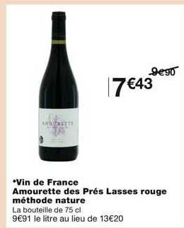 vin de france amourette des prés lasses rouge méthode nature