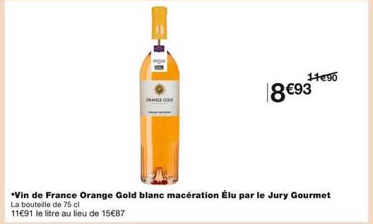 vin de france orange gold blanc macération élu par le jury gourmet