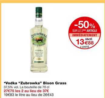 vodka "zubrowka" bison grass