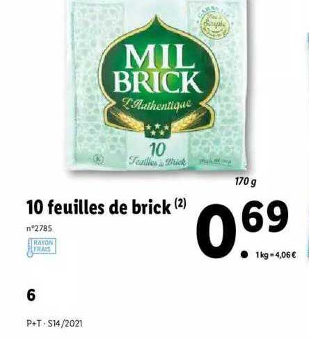 10 feuilles de brick mil brick