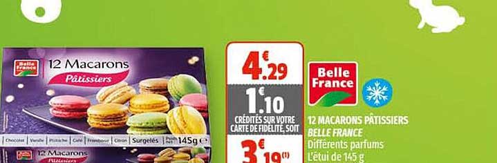 12 macarons pâtissiers belle france
