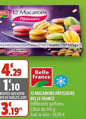 12 macarons pâtissiers belle france