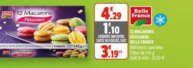 12 macarons pâtissiers belle france