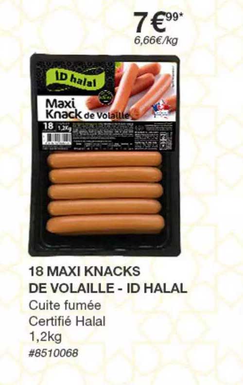 18 Maxi Knacks De Volaille -id Halal