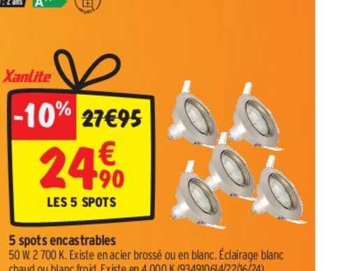 5 sports encastrables