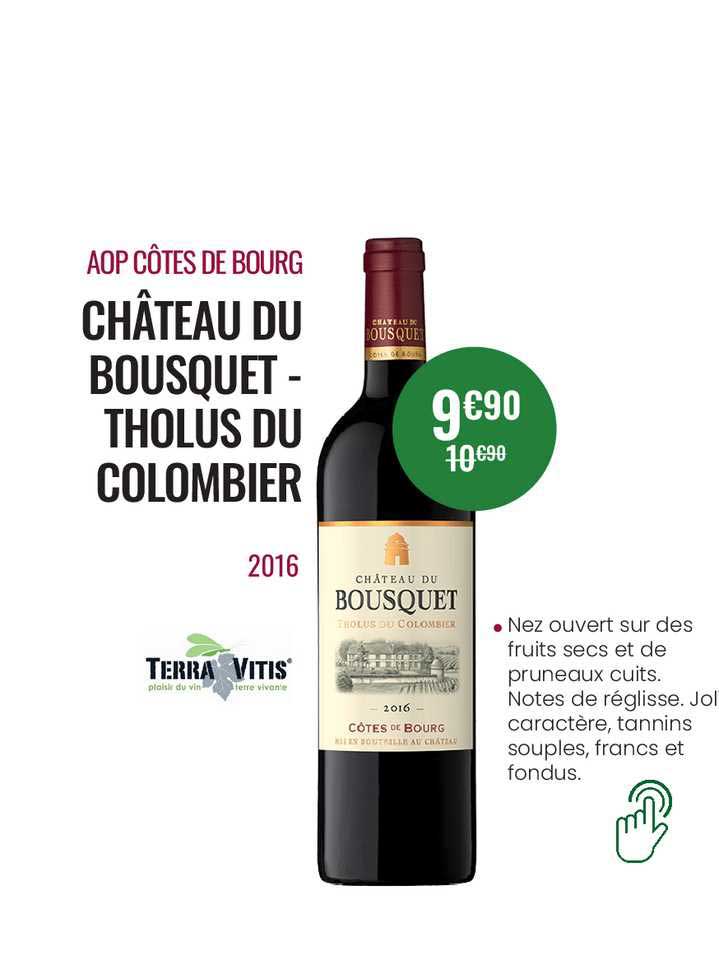 aop côtes de bourg château du bousquet-tholus du combier 2016
