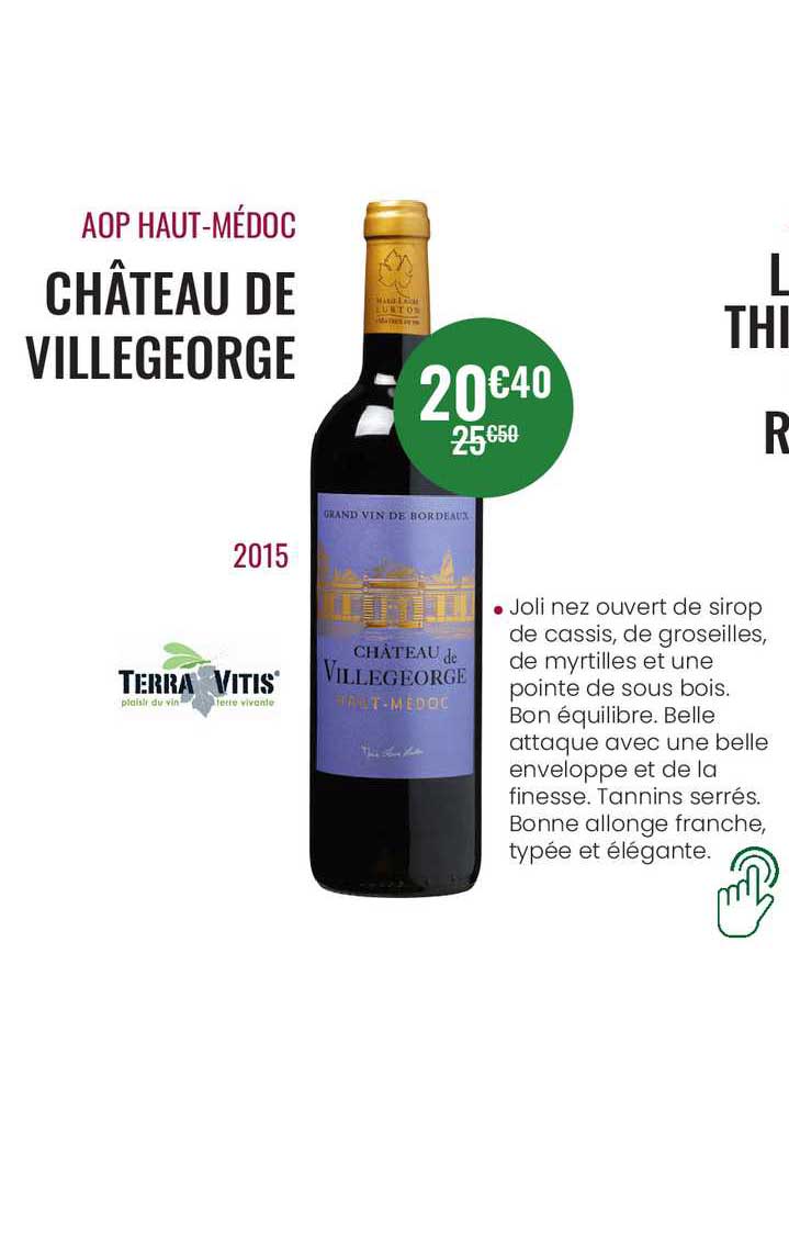 aop haut-médoc château de villegeorge 2015