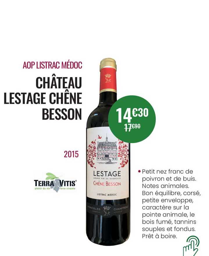 aop listrac médoc château lestage chêne besson 2015