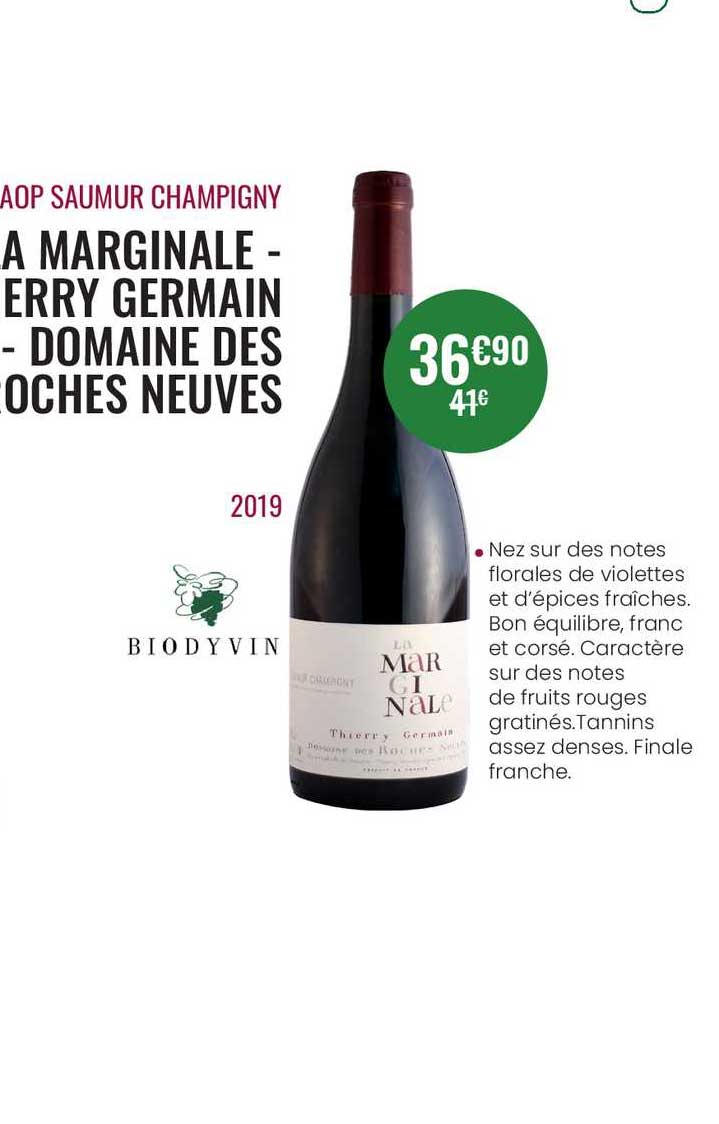 aop saumur chamigny à marginale - erry germain - domaine des roches neuves