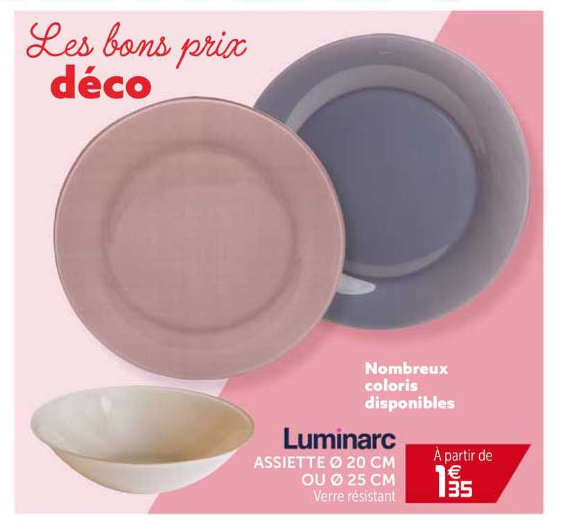 Assiette 20 Cm Ou 25 Cm Luminarc