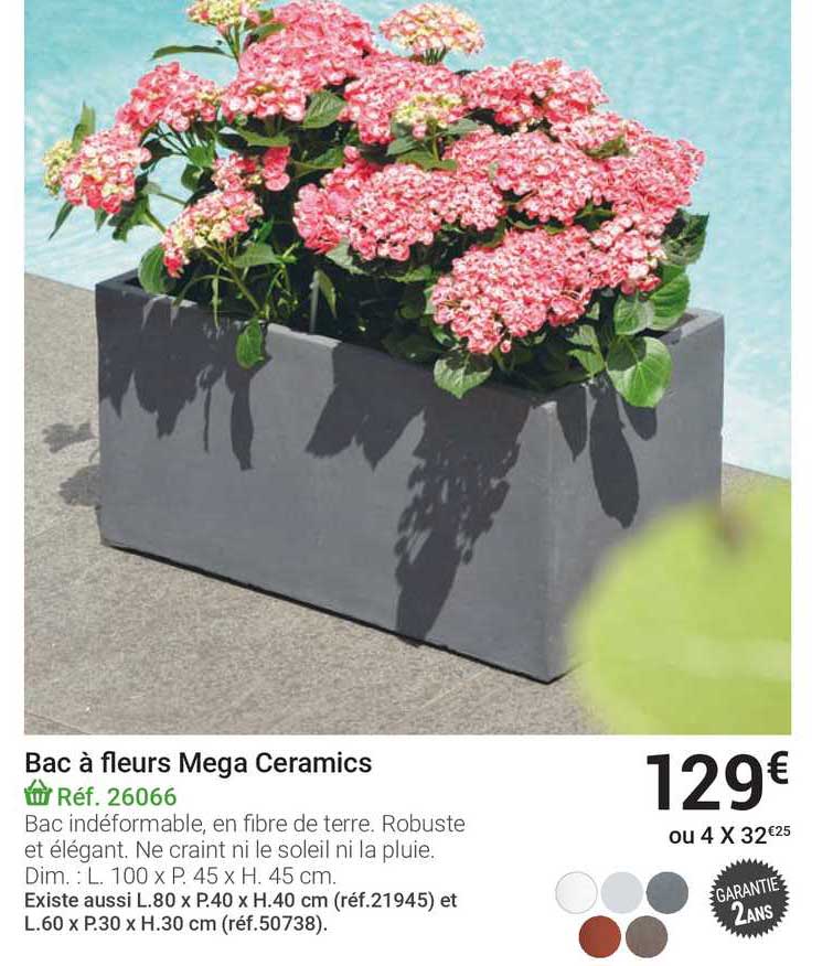 bac à fleurs mega ceramics