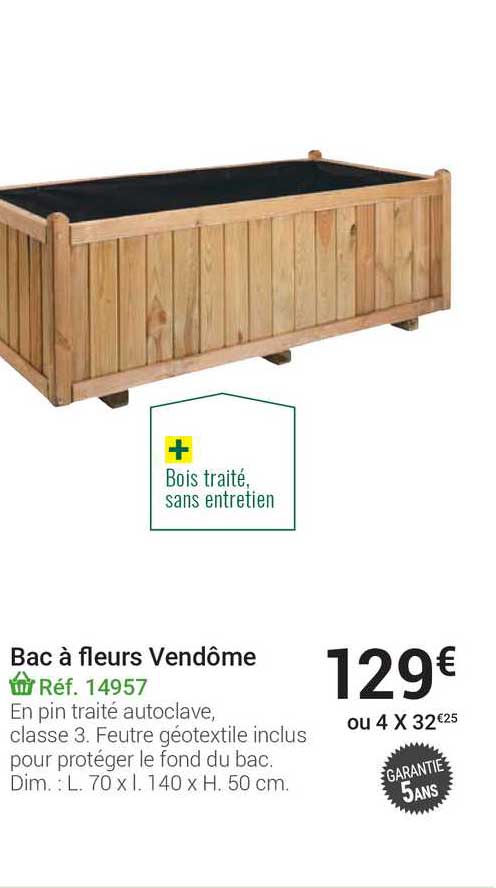 bac à fleurs vendôme