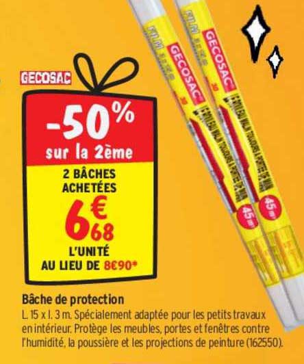 bâche de protection gecosac