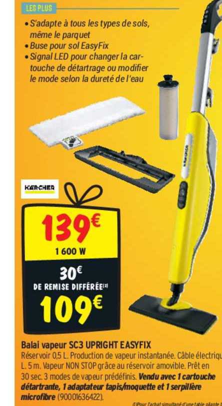 balai vapeur sc3 upright easyfix
