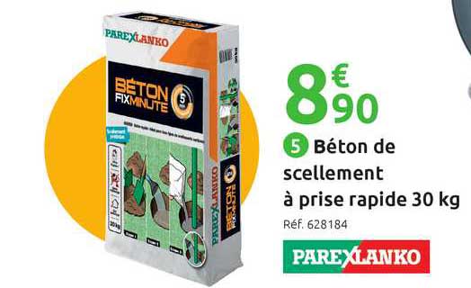 béton de scellement à prise rapide 30 kg parexlanko