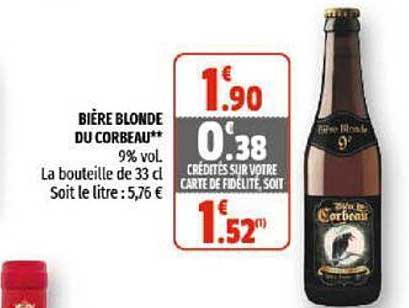 Bière Blonde Du Corbeau